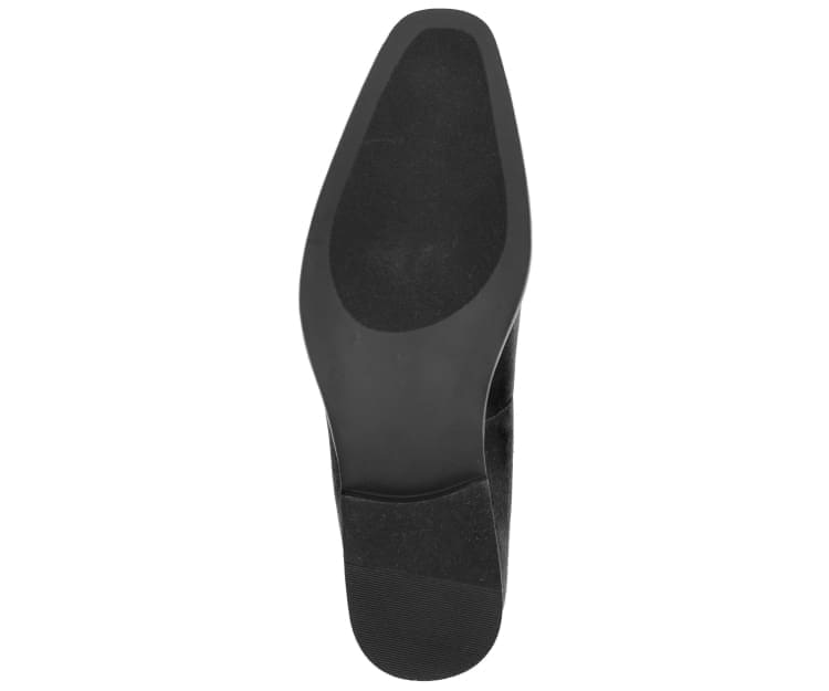 
                      
                        Amali Aller black velvet loafers sole
                      
                    