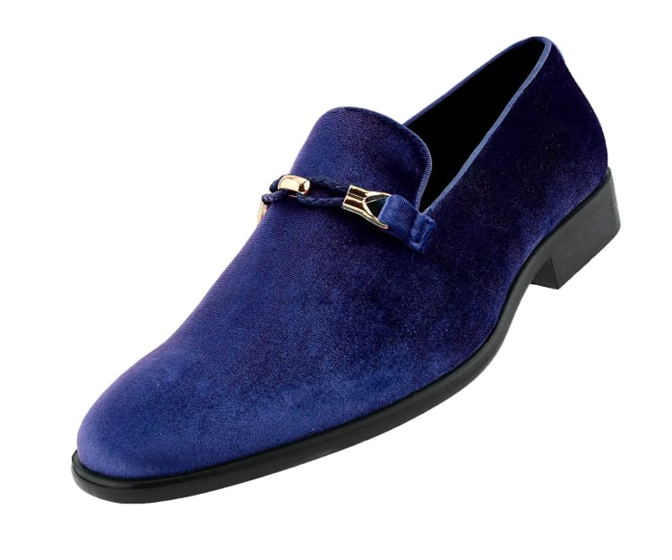 Amali Aller navy loafers angled