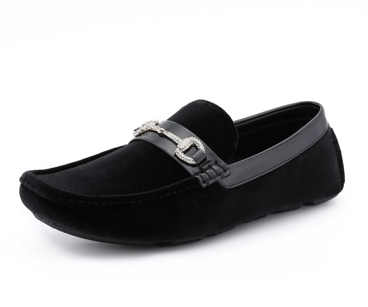 Amali Bling black moccasin shoes main