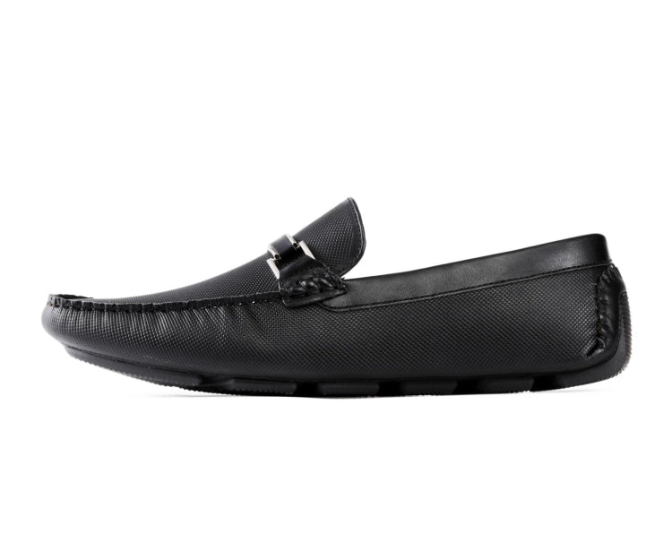 Amali Briggs black bit driving loafers side