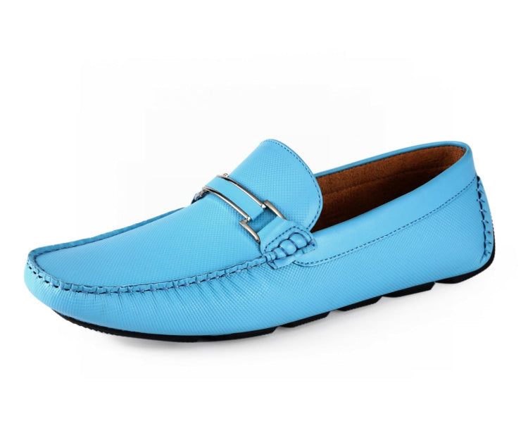 Amali Briggs blue bit driving loafers main