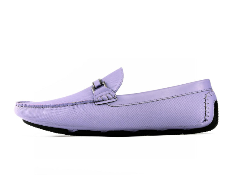 Amali Briggs lavender bit driving loafers side