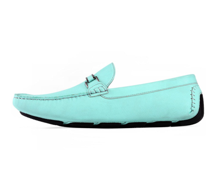 Amali Briggs mint bit driving loafers side