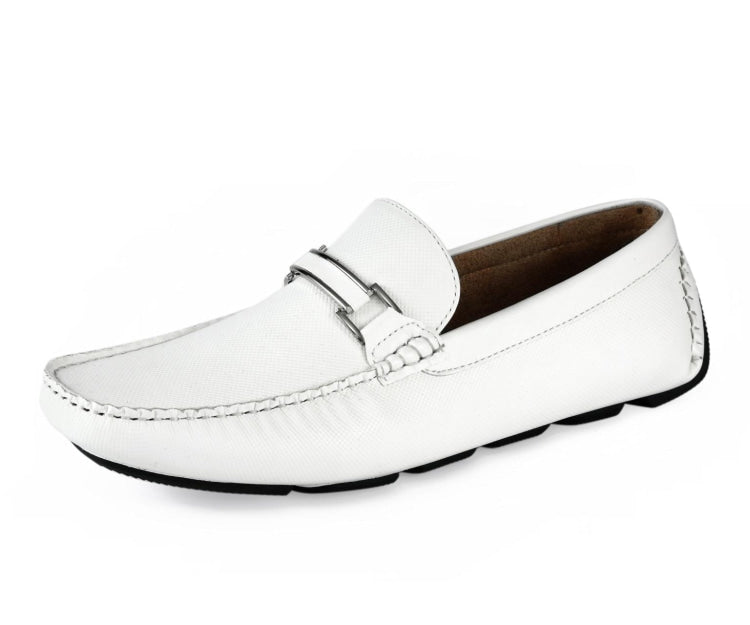 Amali Briggs white bit driving loafers main