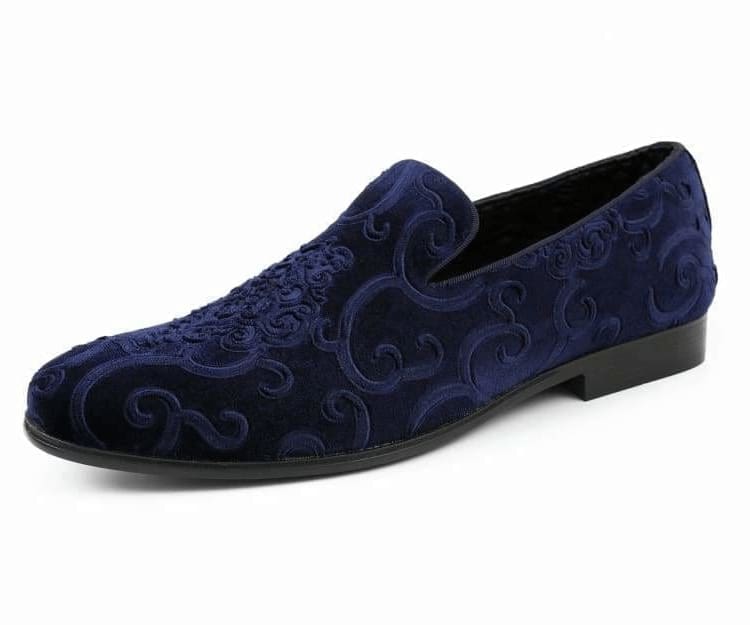 Amali Bryant navy blue tuxedo shoes main