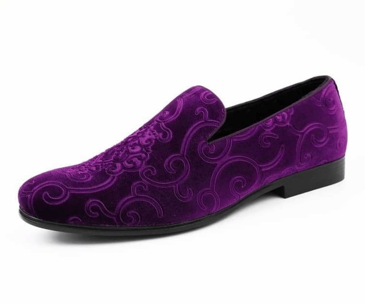 Amali Bryant purple tuxedo shoes main