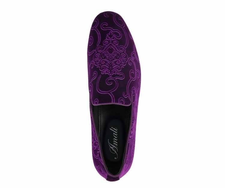 Amali Bryant purple tuxedo shoes top