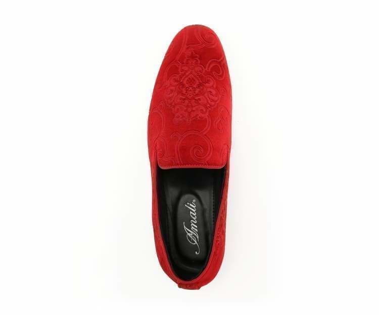 Amali Bryant red tuxedo shoes top