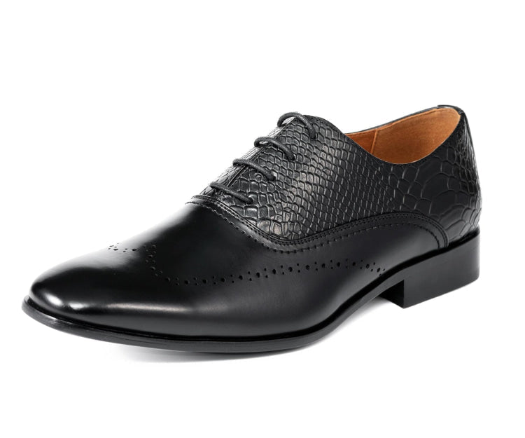 Amali Burke black wingtip oxfords main