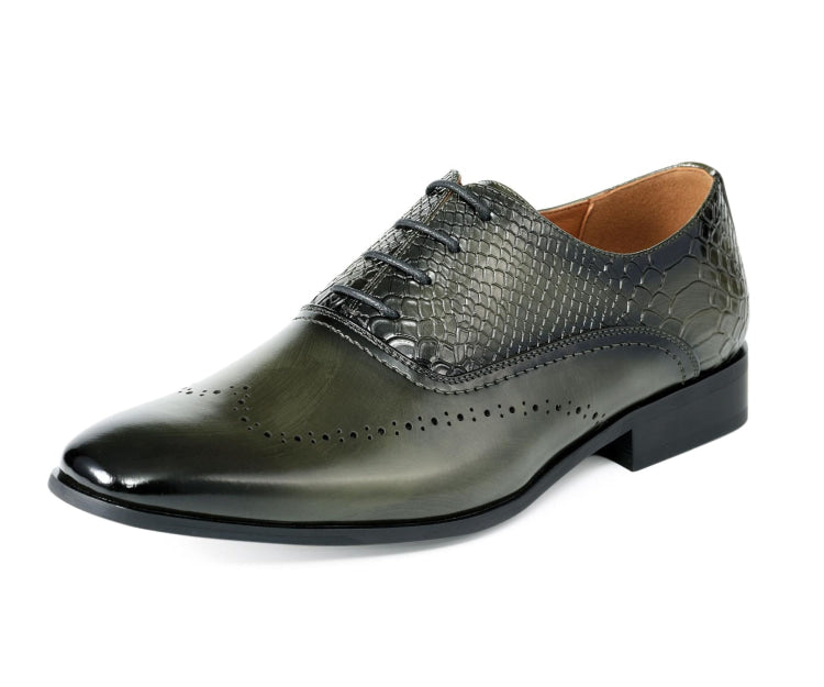 Amali Burke olive green oxford shoes main