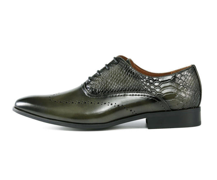 Amali Burke olive green oxford shoes side