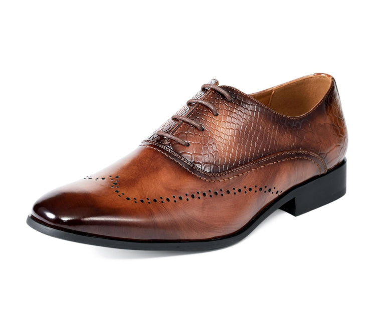 Amali Burke tan wingtip oxfords main