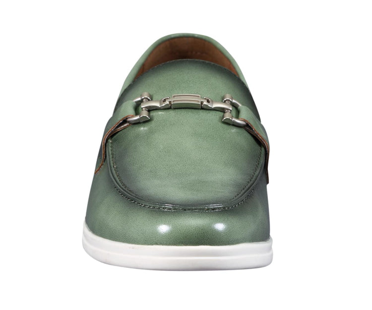 
                      
                        Amali Cahill mens green loafers front
                      
                    