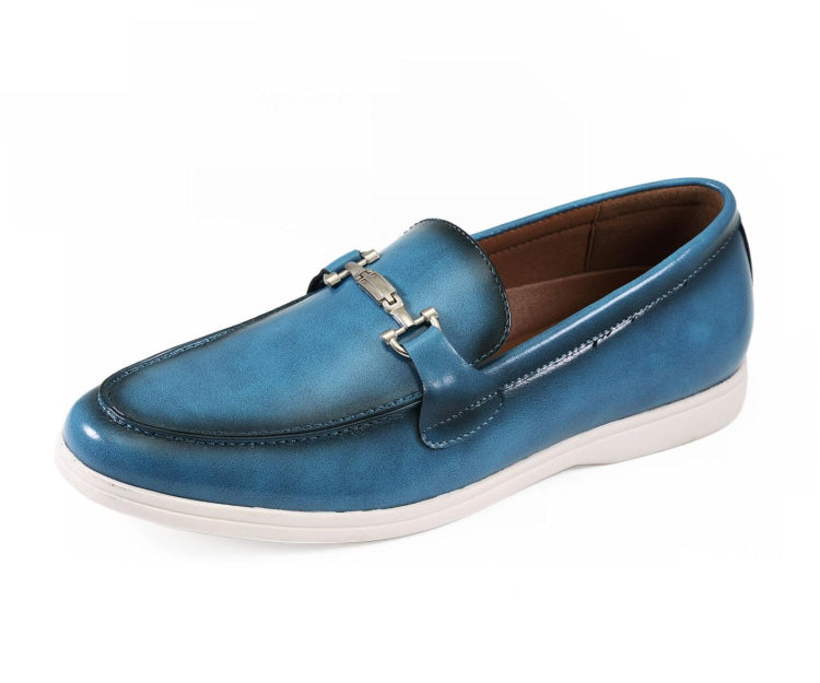 Amali Cahill mens teal loafers main