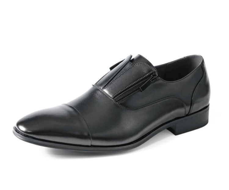 Amali Calum black cap toe loafers main