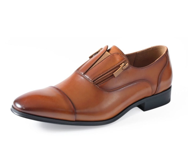 Amali Calum cognac cap toe loafers main