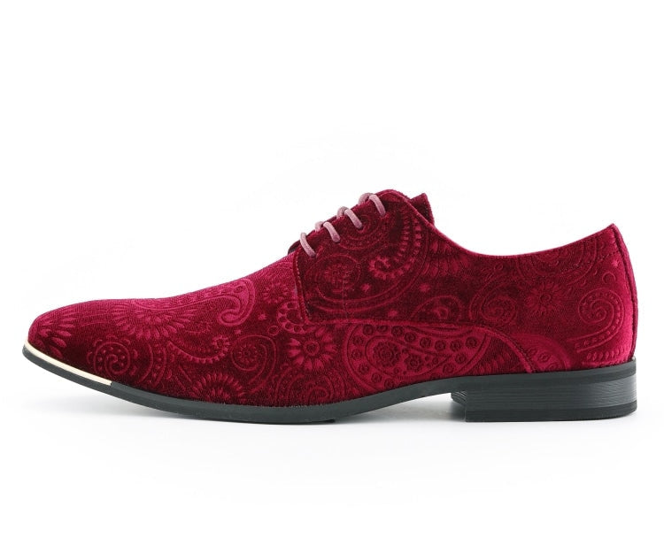 Amali Chadwick burgundy derby shoes side