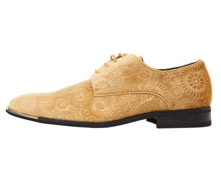 
                      
                        Amali Chadwick gold derby shoes side
                      
                    