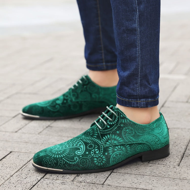 Amali Chadwick green derby shoes life