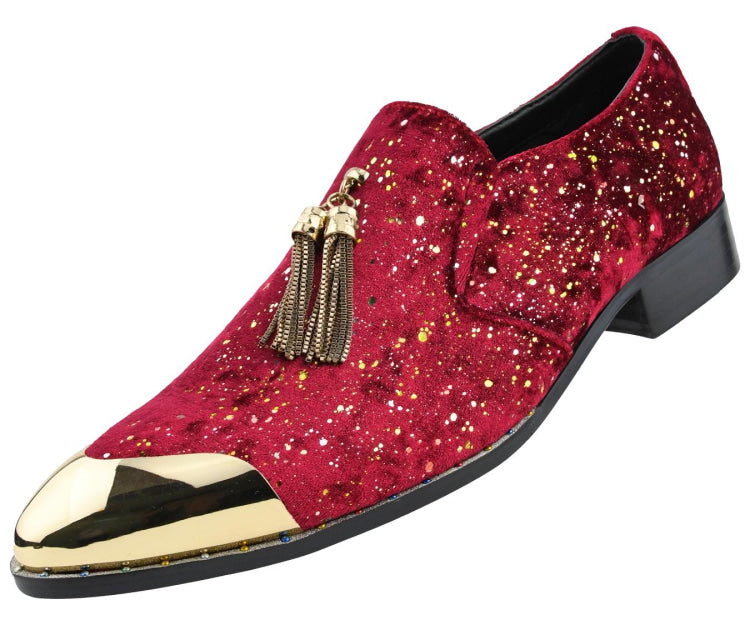 Amali Chaz red fashion loafers angled