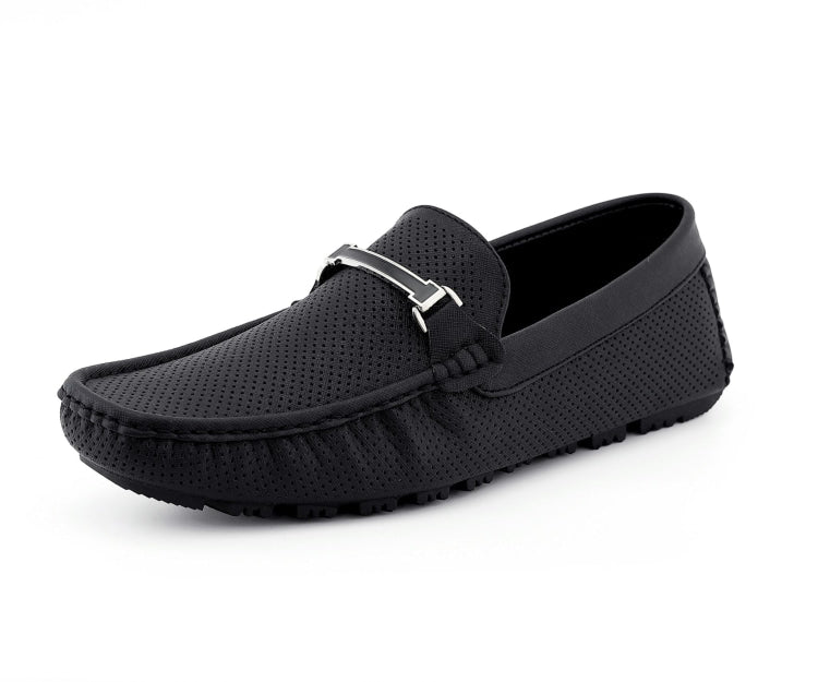 Amali Cola black driving loafers main