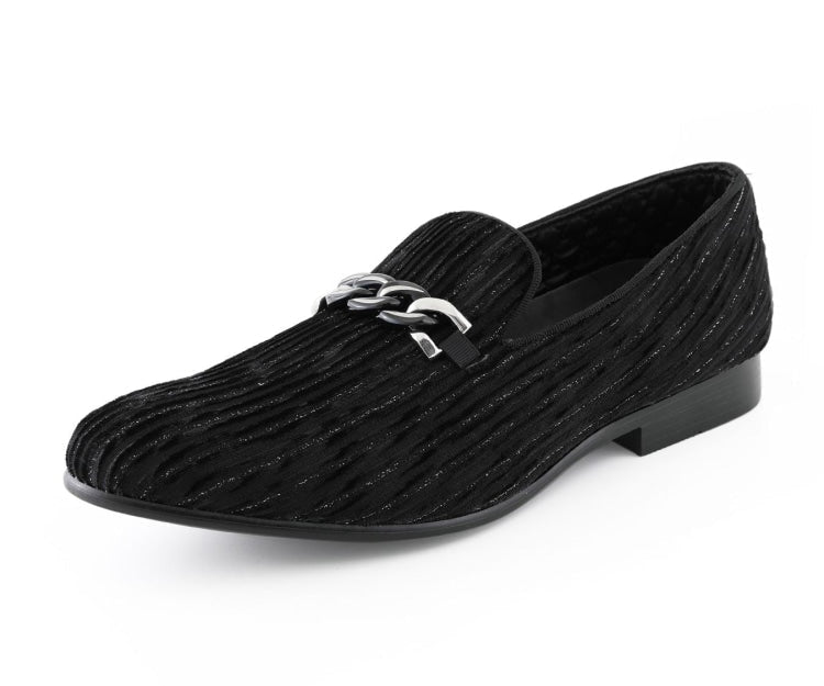 Amali Cyrus black velvet shoes main