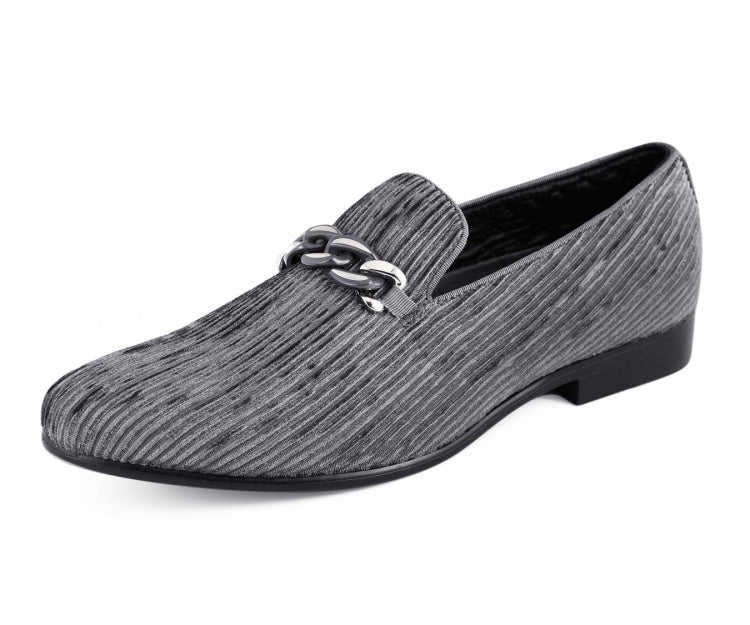 Amali Cyrus grey velvet shoes main