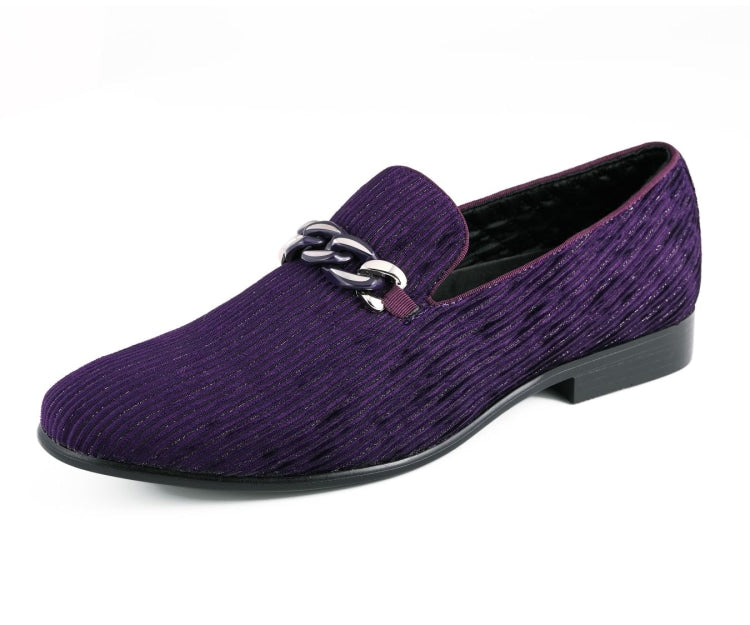 Amali Cyrus purple velvet shoes main