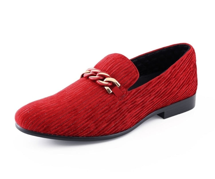 Amali Cyrus red velvet shoes main