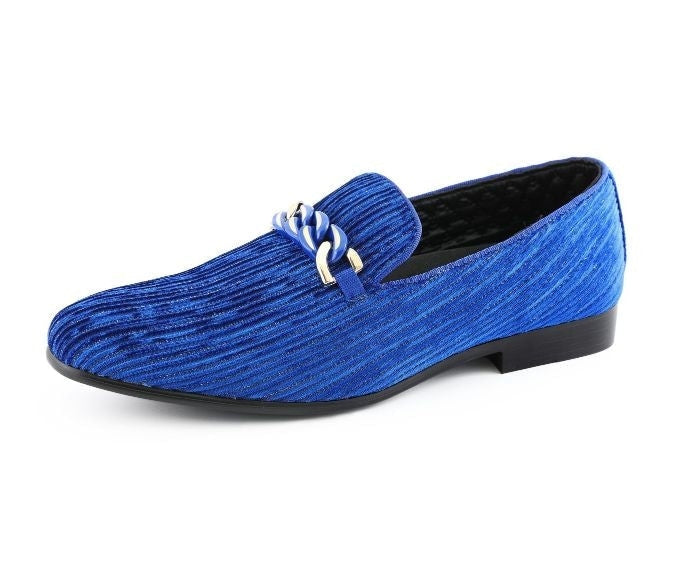 Amali Cyrus royal blue velvet shoes main