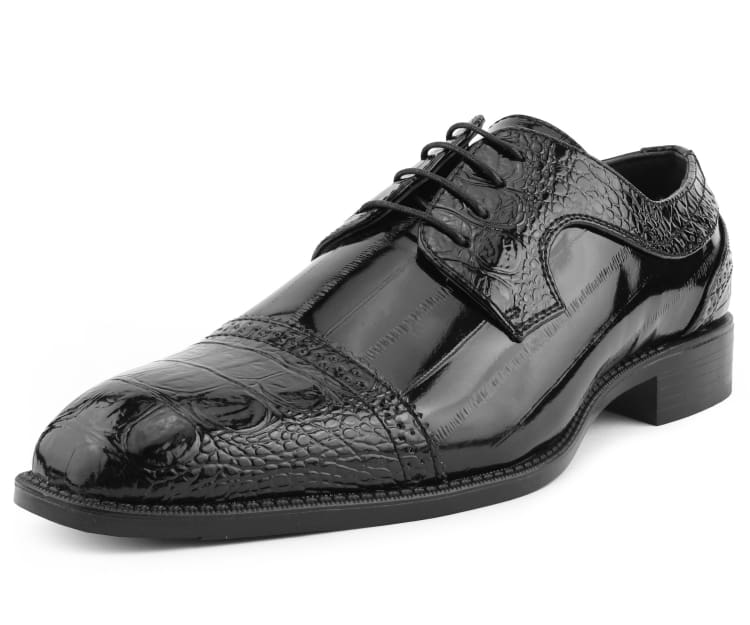 Amali Dallas black cap toe derby main