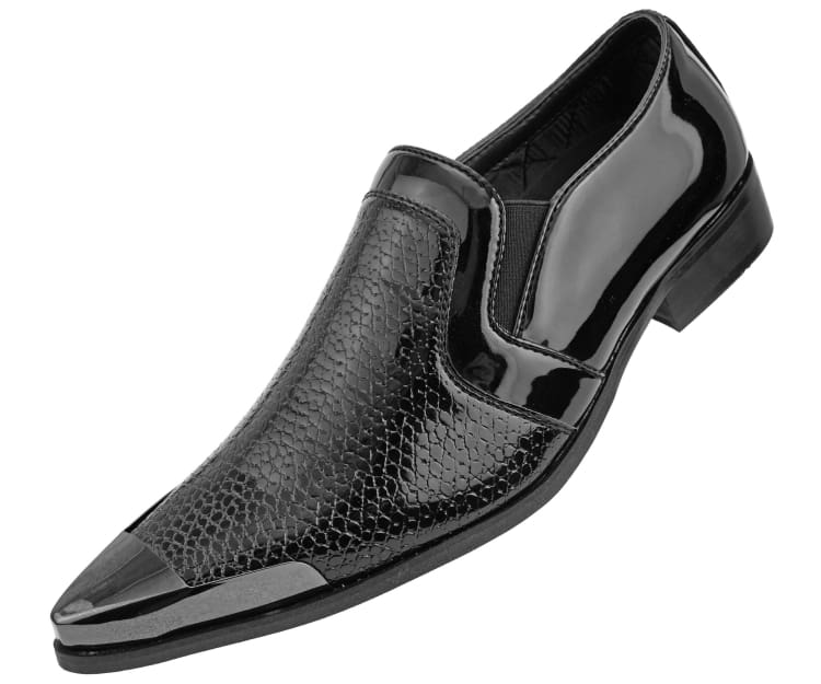 
                      
                        Amali Davis black patent loafers angled
                      
                    