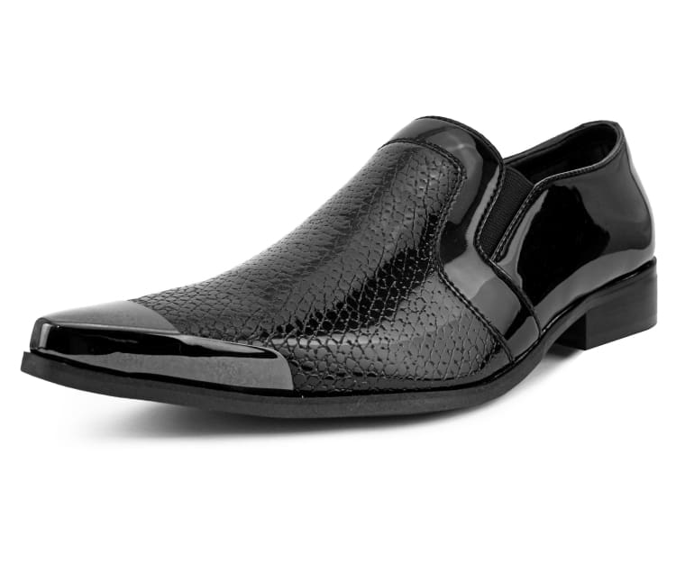 
                      
                        Amali Davis black patent loafers main
                      
                    