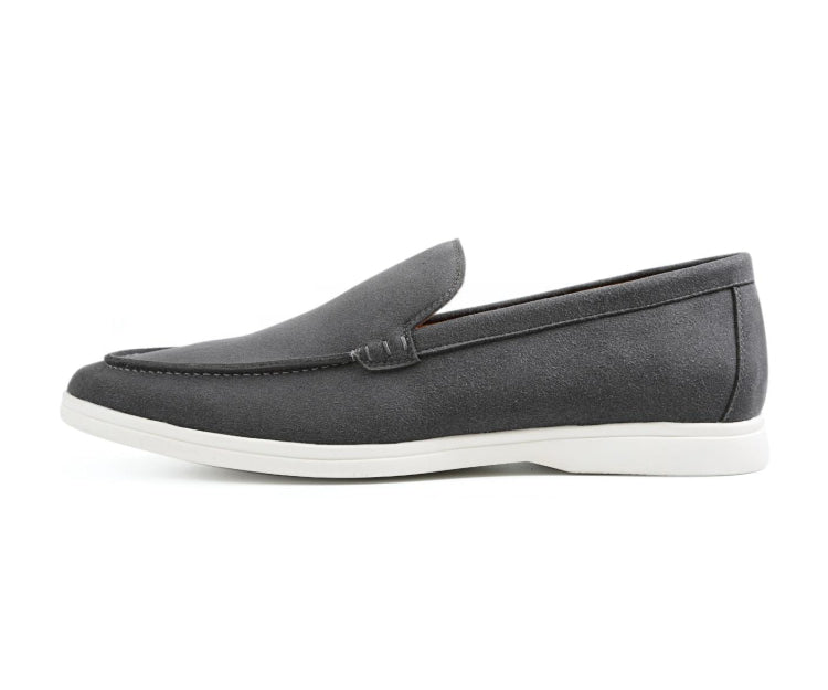 Amali Deniz grey loafers side