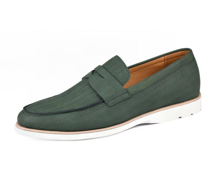 Amali Elias green penny loafers main