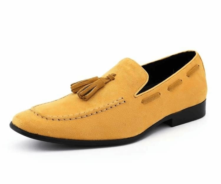 Amali Emperor mustard tassel loafers main