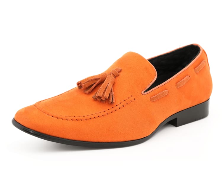 Amali Emperor orange tassel loafers main