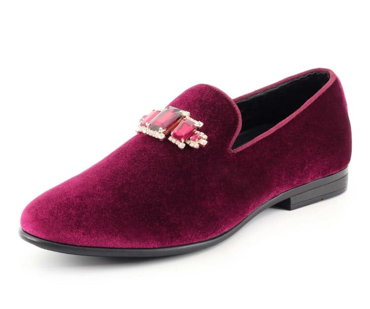 Amali Fabio burgundy loafers main