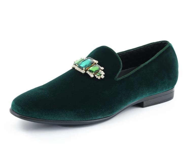 Amali Fabio green loafers main