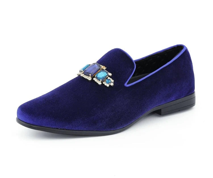 Amali Fabio navy loafers main