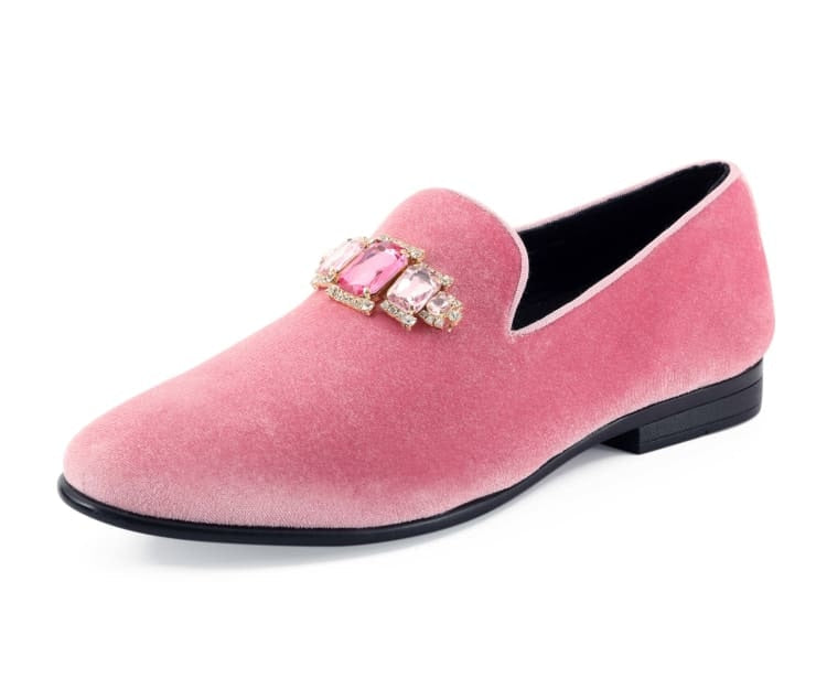 Amali Fabio pink loafers main