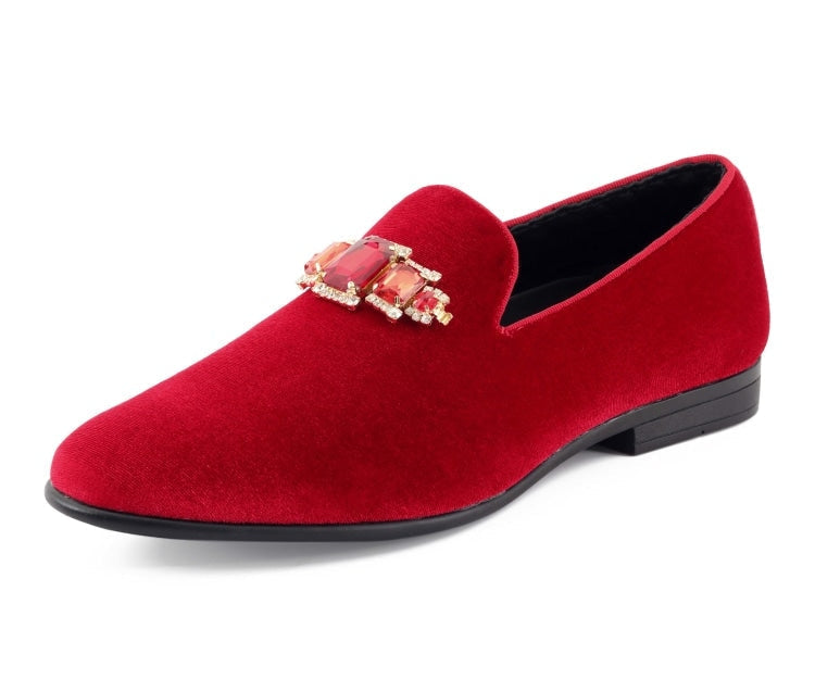 Amali Fabio red loafers main