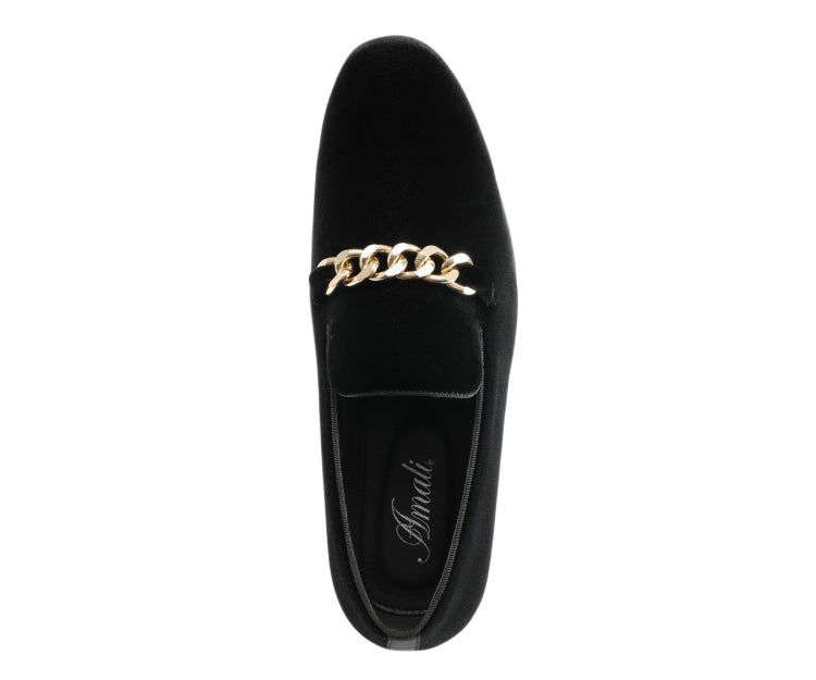 
                      
                        Amali Fay black velvet loafers top
                      
                    