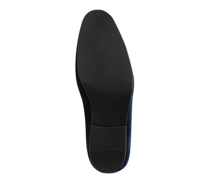 
                      
                        Amali Fay navy blue velvet loafers sole
                      
                    