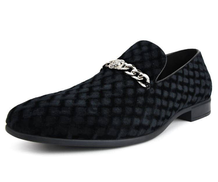 Amali Felix black velvet loafer main