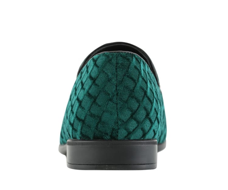 
                      
                        Amali Felix green velvet loafer back
                      
                    