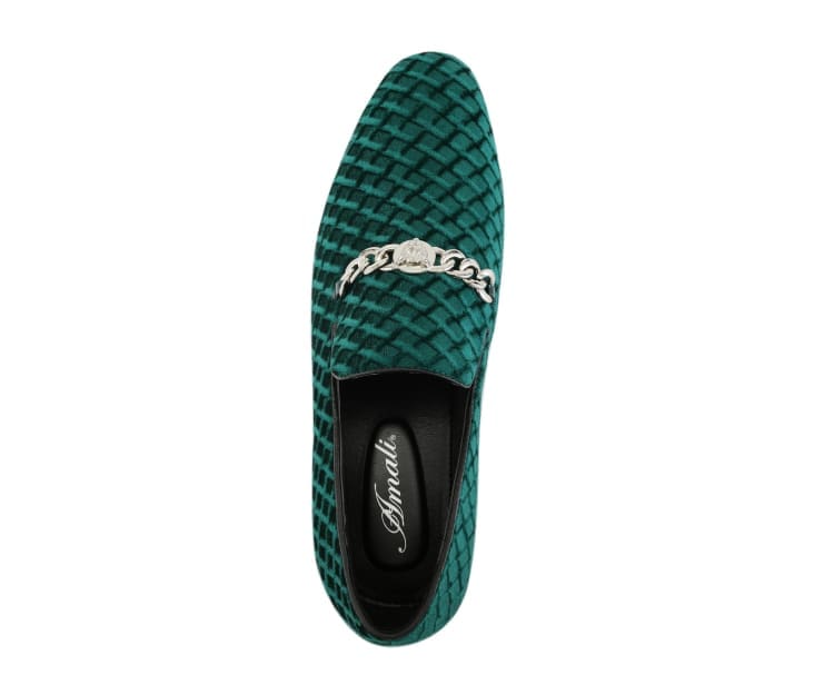 
                      
                        Amali Felix green velvet loafer top
                      
                    