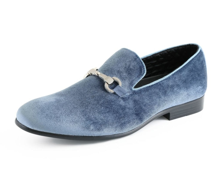 Amali Harrison blue horsebit loafers​ main