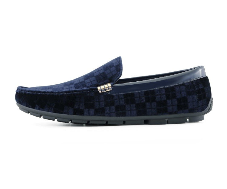 Amali Jace navy driving shoes side