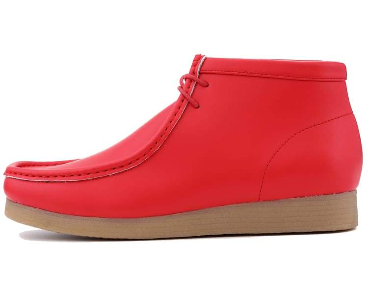 Amali Jason2 mens red chukka boots side